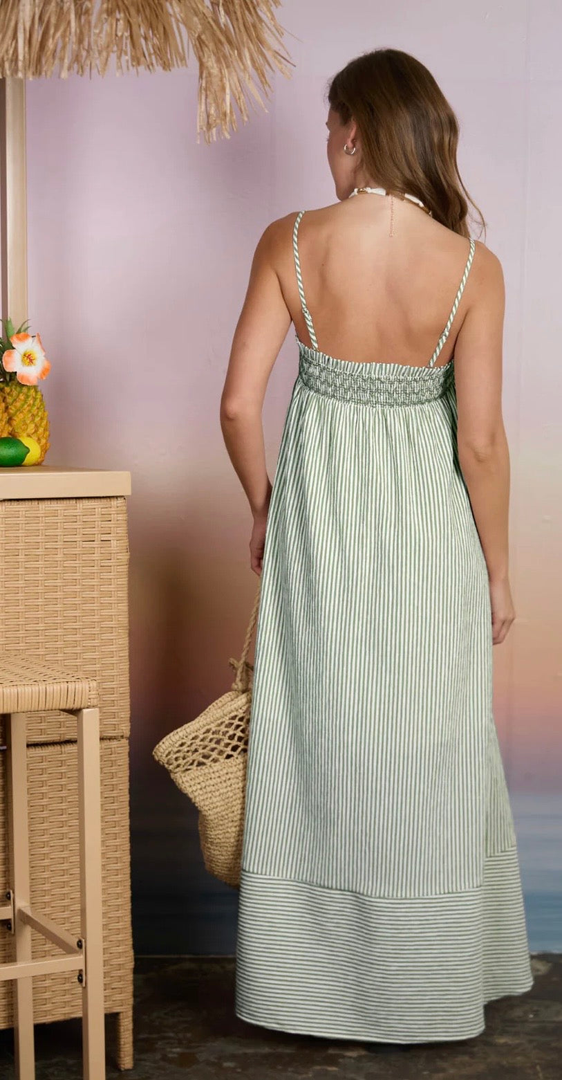 Emerald Stripe Dress