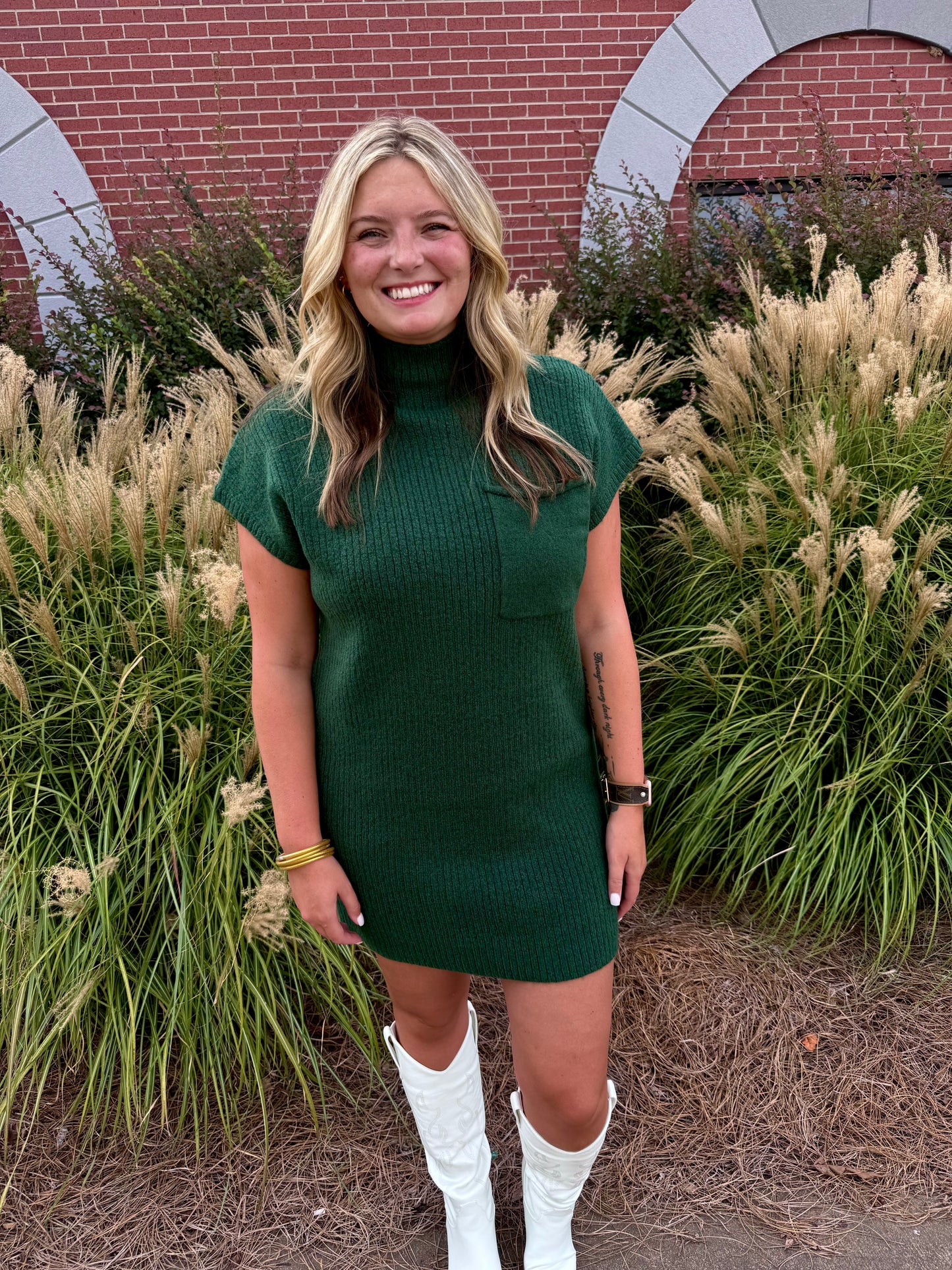 Hunter Green Sweater Dress