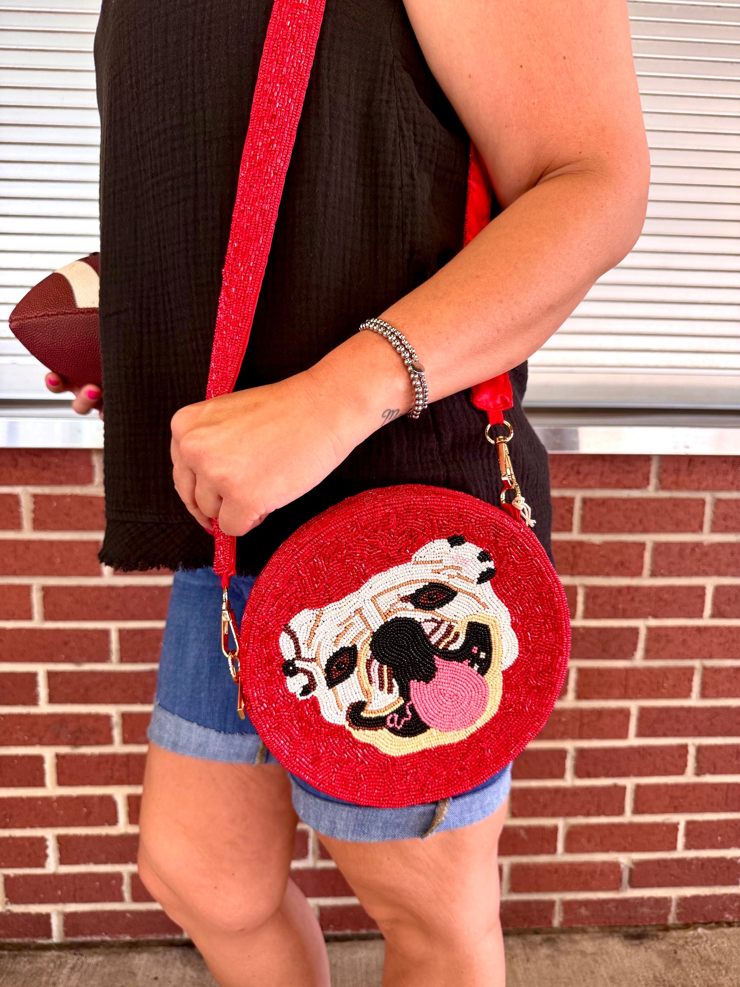 Beaded Bulldog Purse