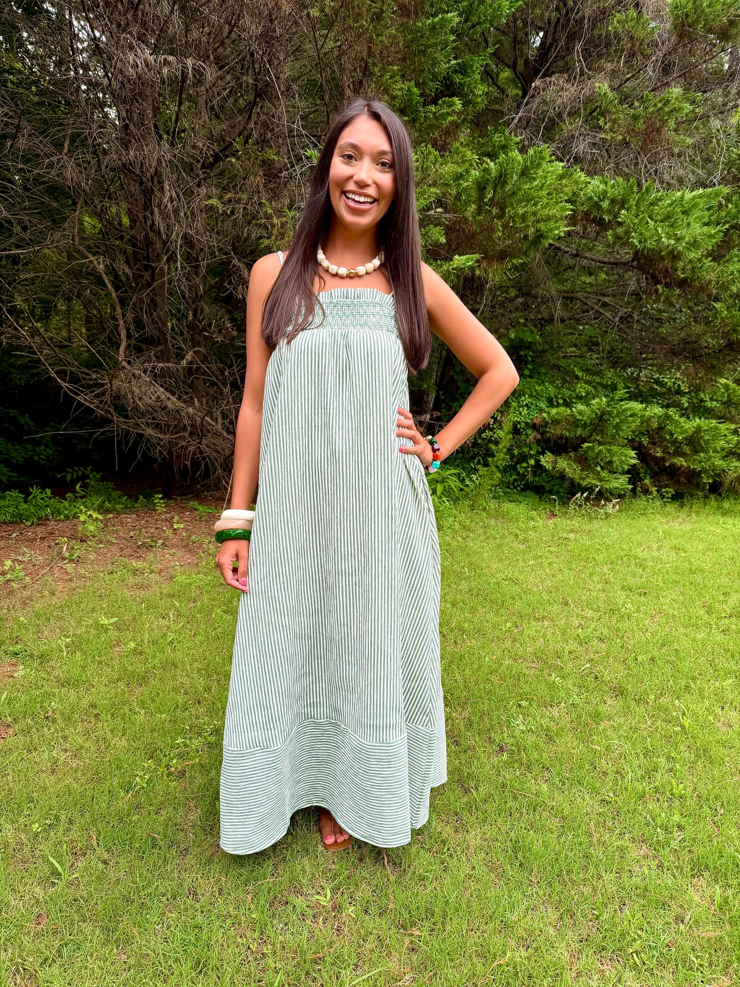 Emerald Stripe Dress