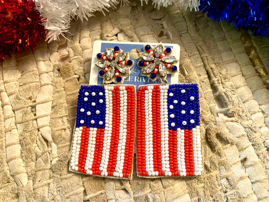 American Flag Earrings
