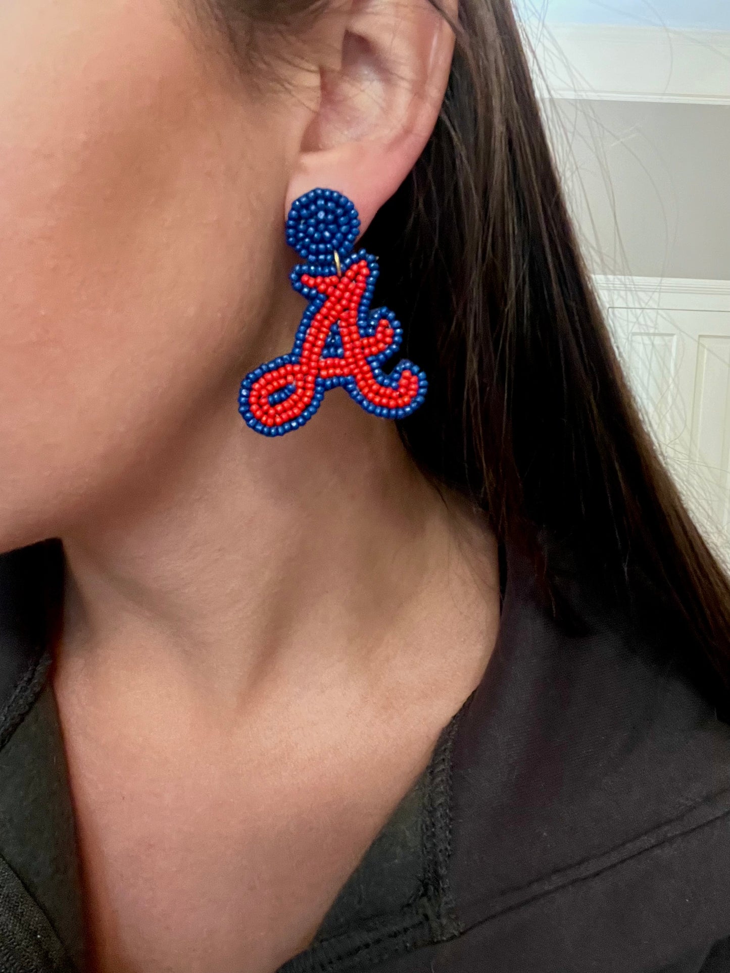 Braves Beaded Earrings