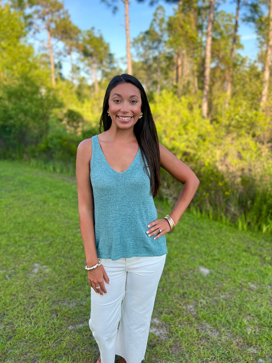 Inlet Blue Sweater Tank