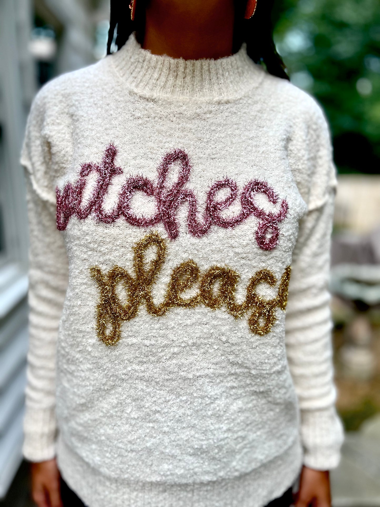 Witches Please Tinsel Sweater