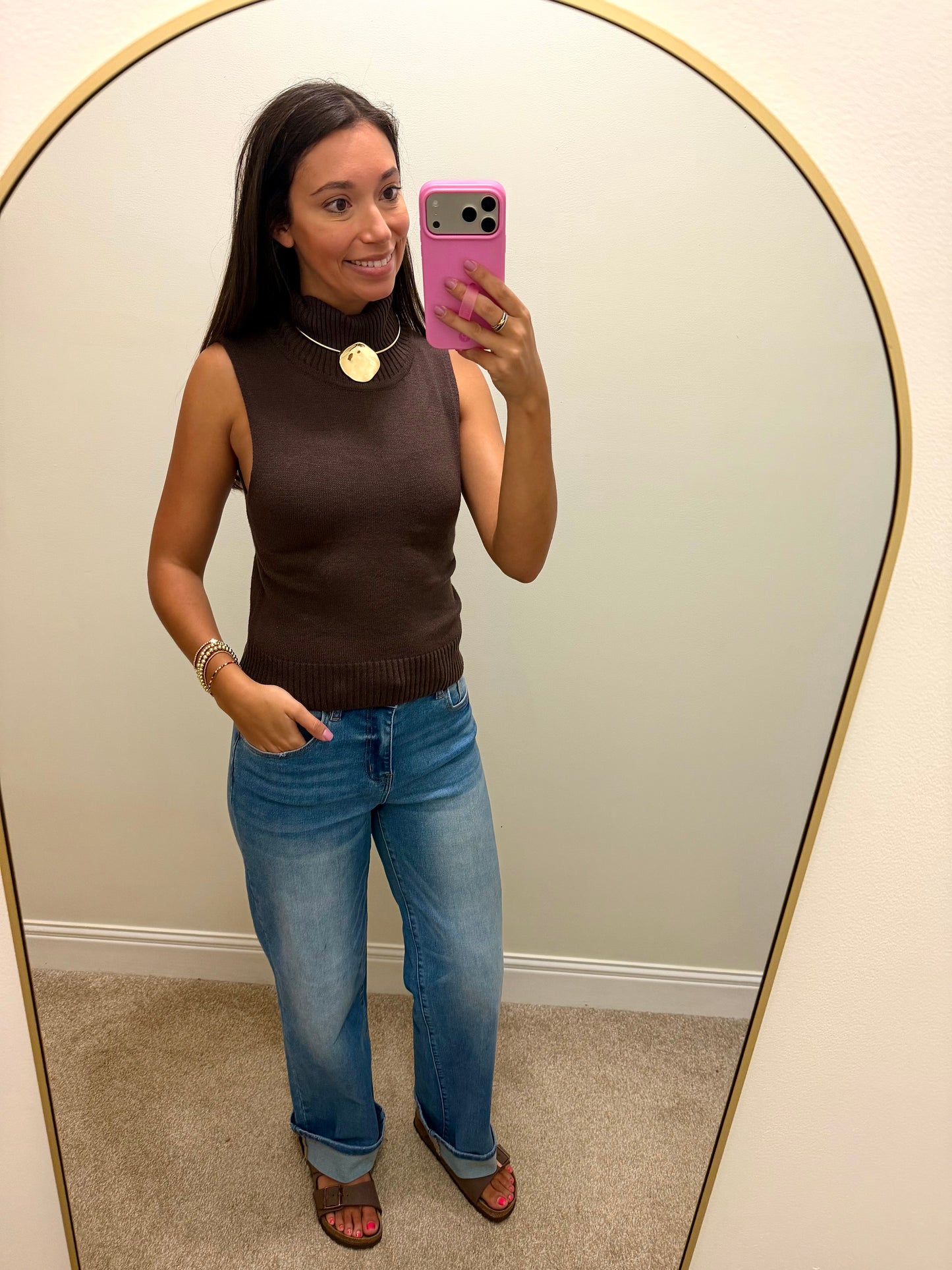 Josie Cuffed Wide Leg Jeans