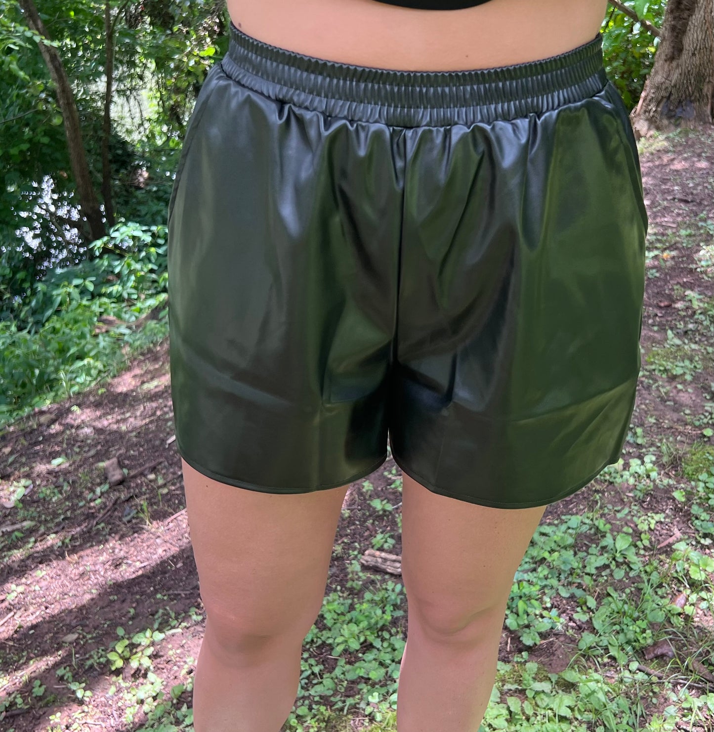 Faux Leather Shorts