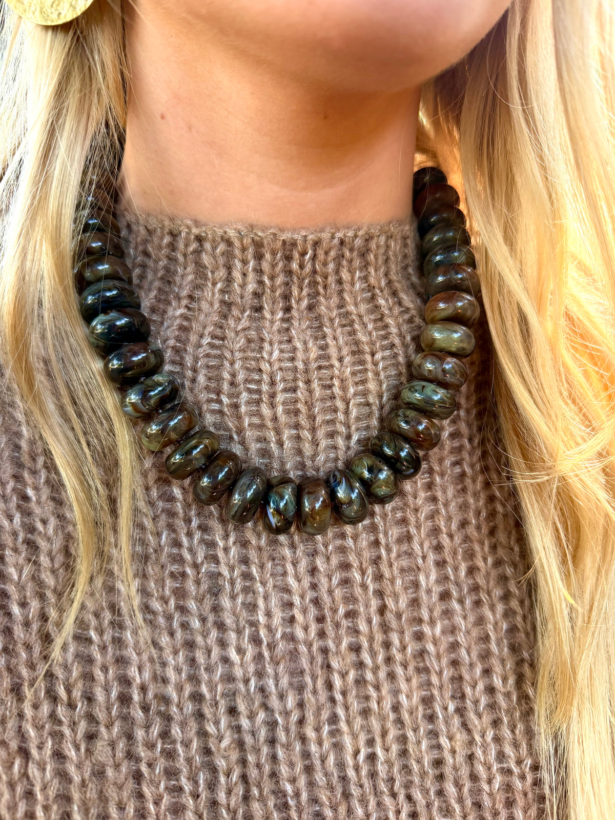 Brown Beaded Necklace