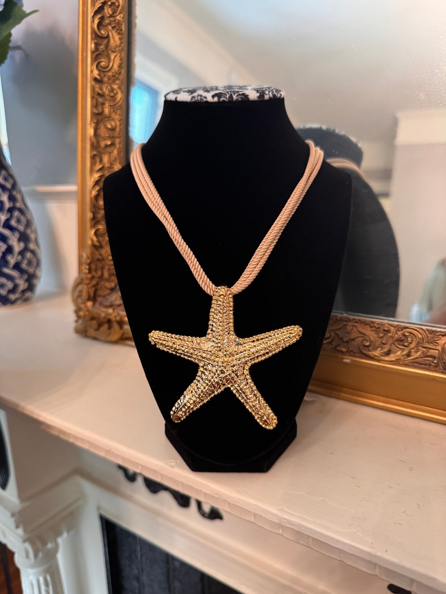 Tan Rope Starfish Necklace