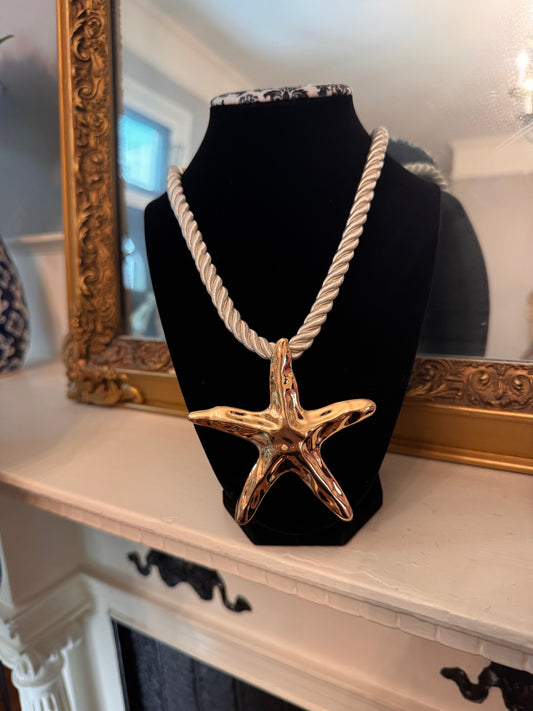 Ivory Rope Starfish Necklace