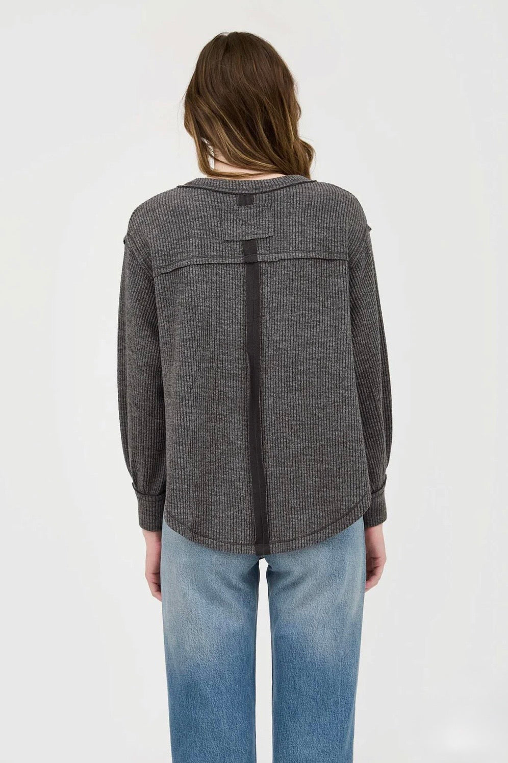 Corded V Neck Sweater