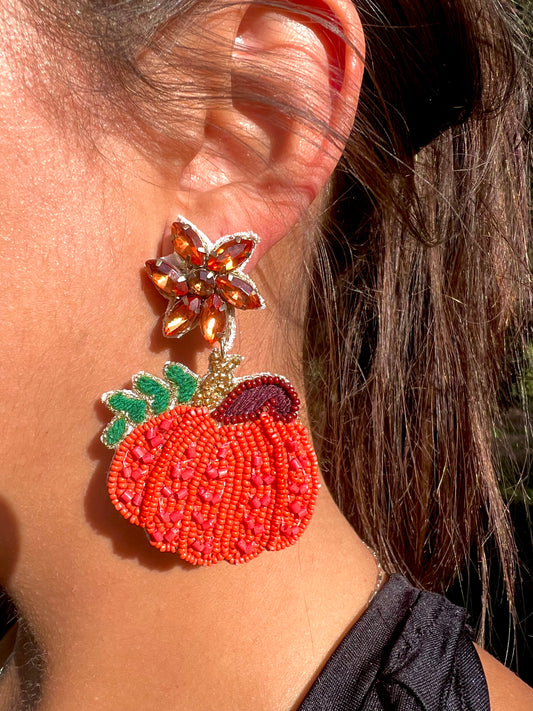 Glam Pumpkin Earrings