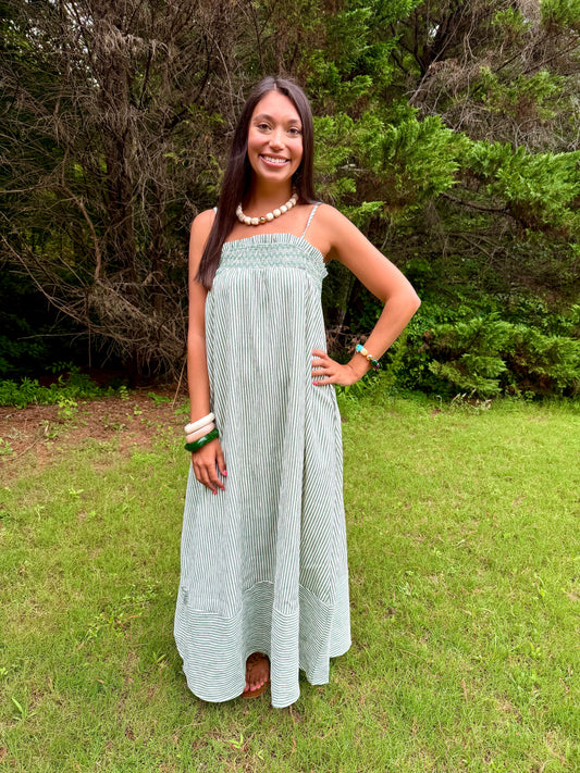 Emerald Stripe Dress