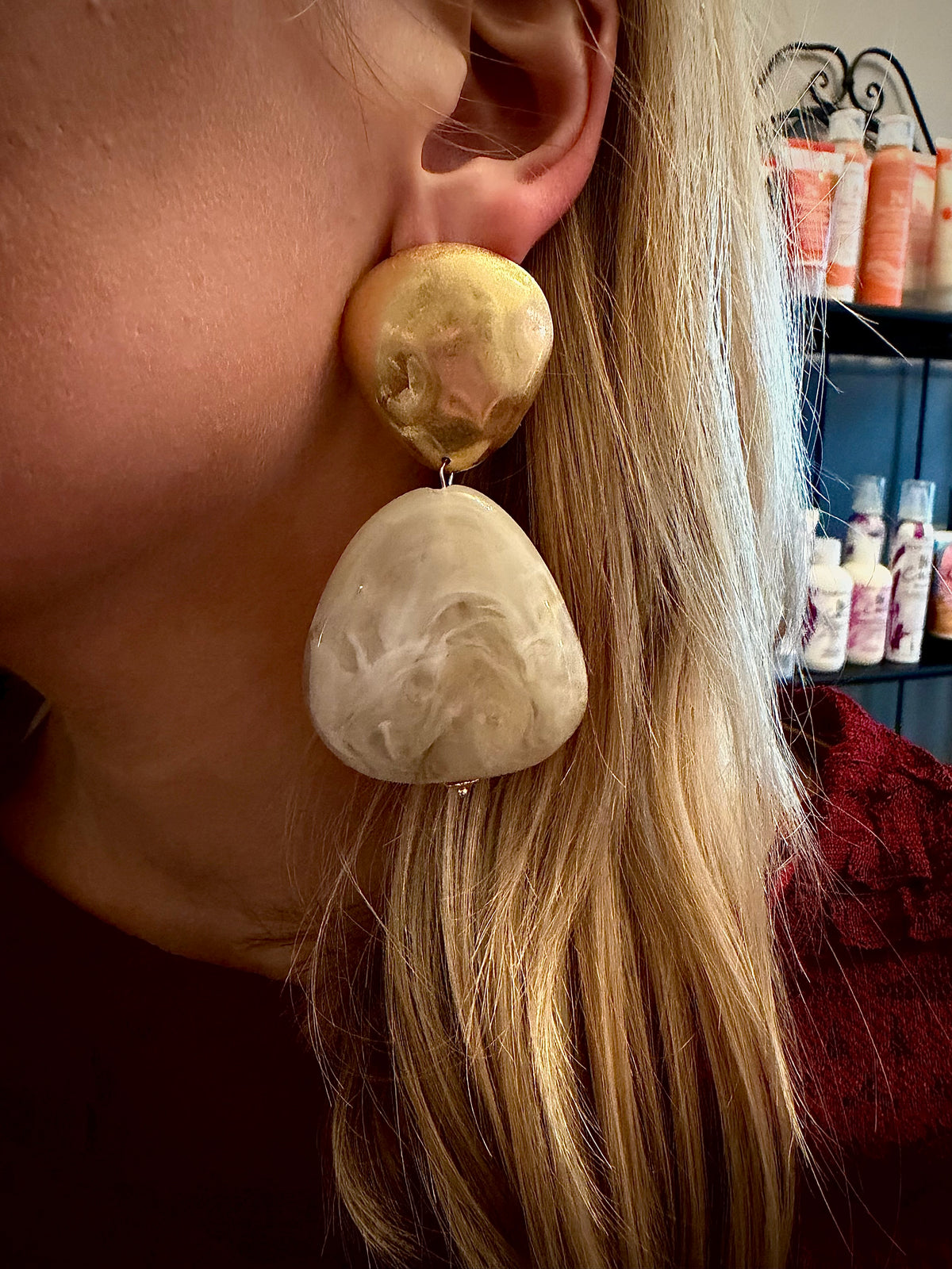 Ivory & Brown Kate Earrings