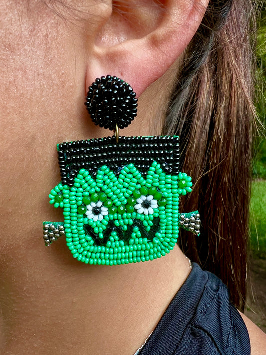 Monster Beaded Earrings