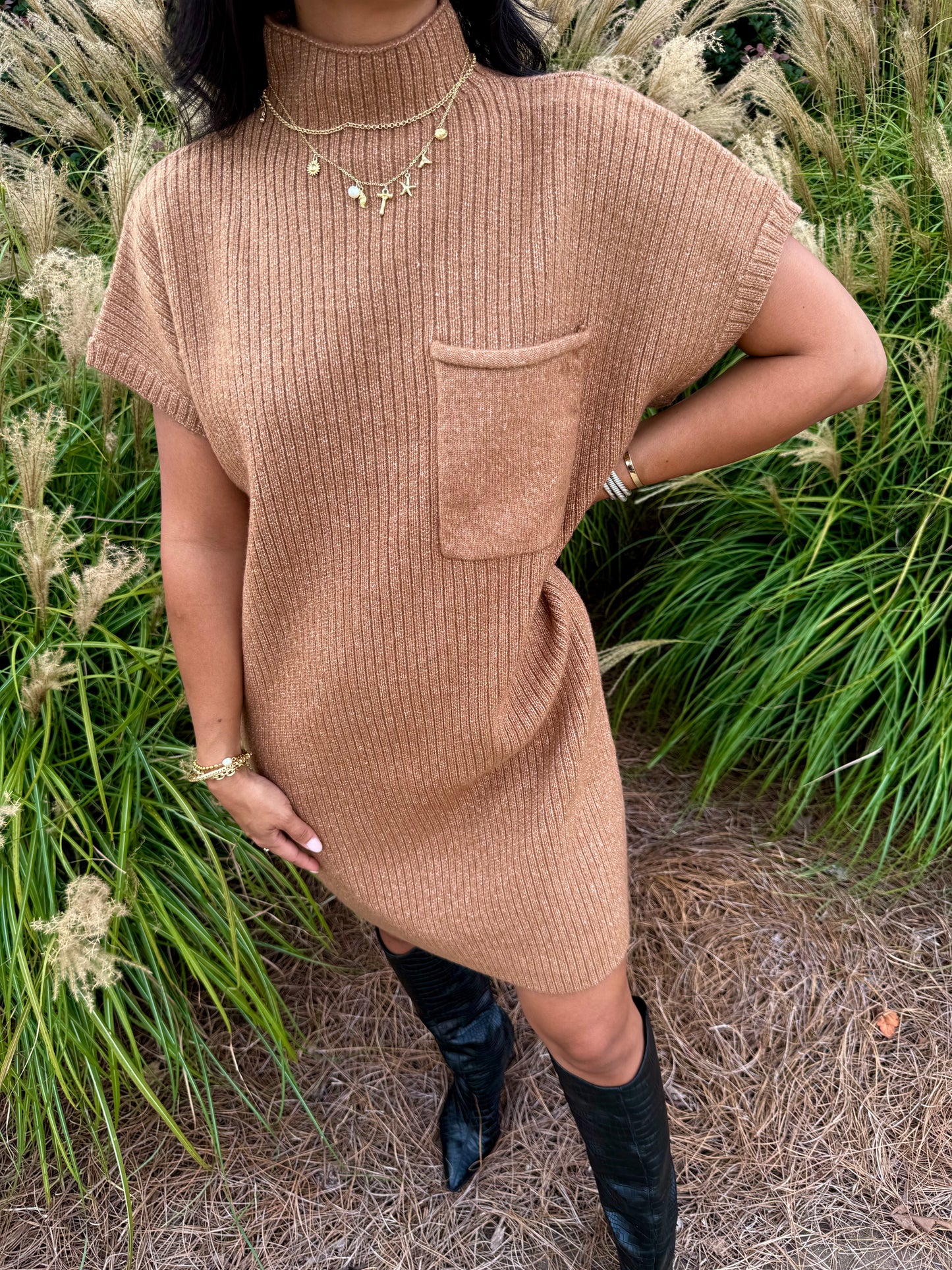 Camel Sweater Dress