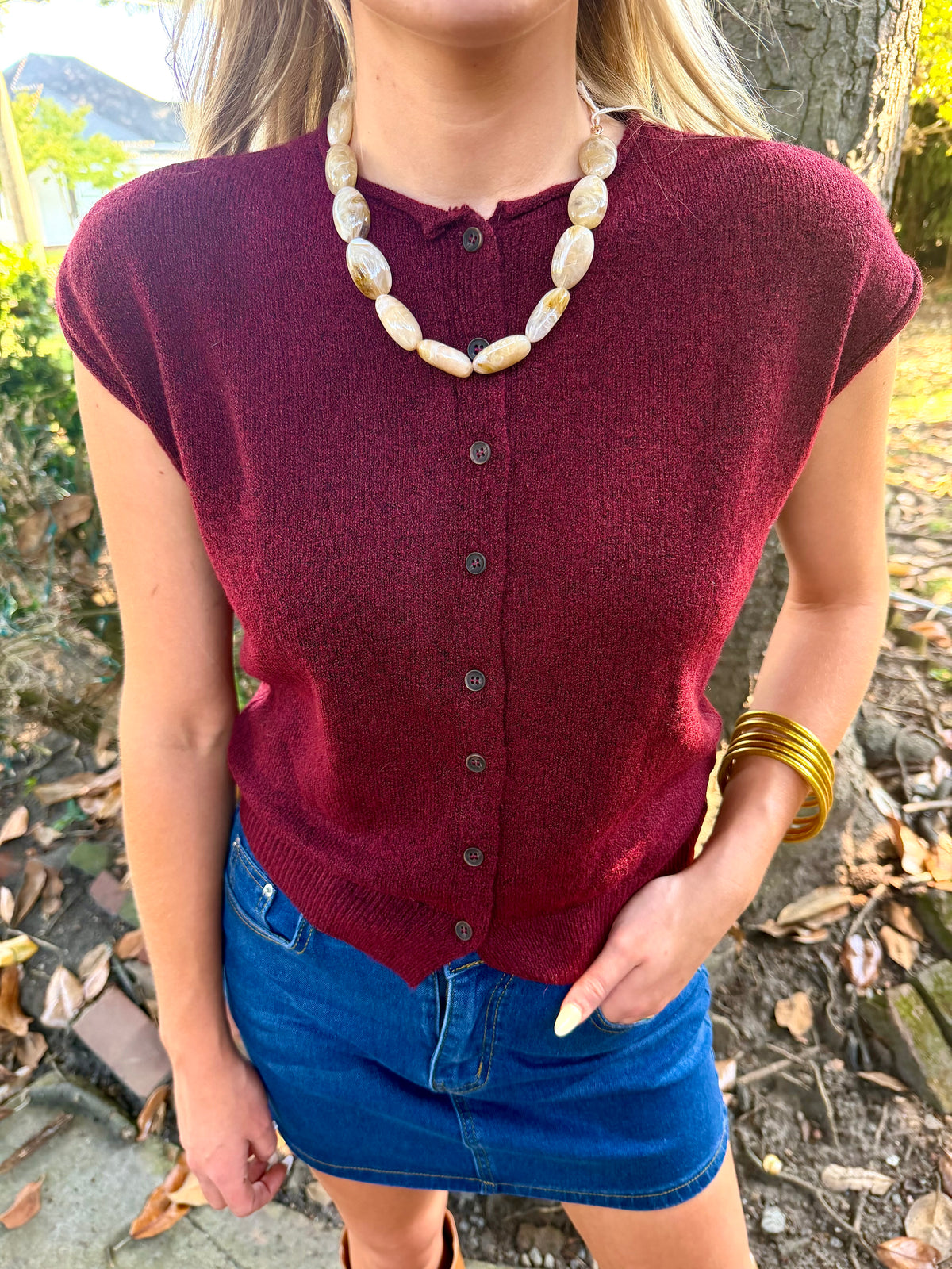 Cassidy Sleeveless Cardigan