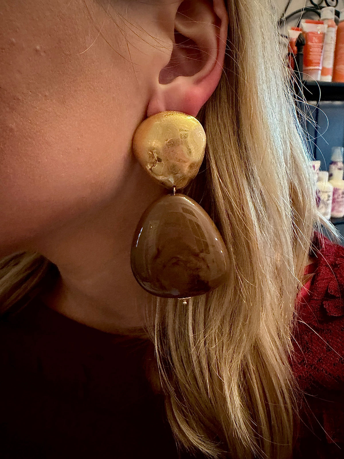 Gold & Brown Kate Earrings