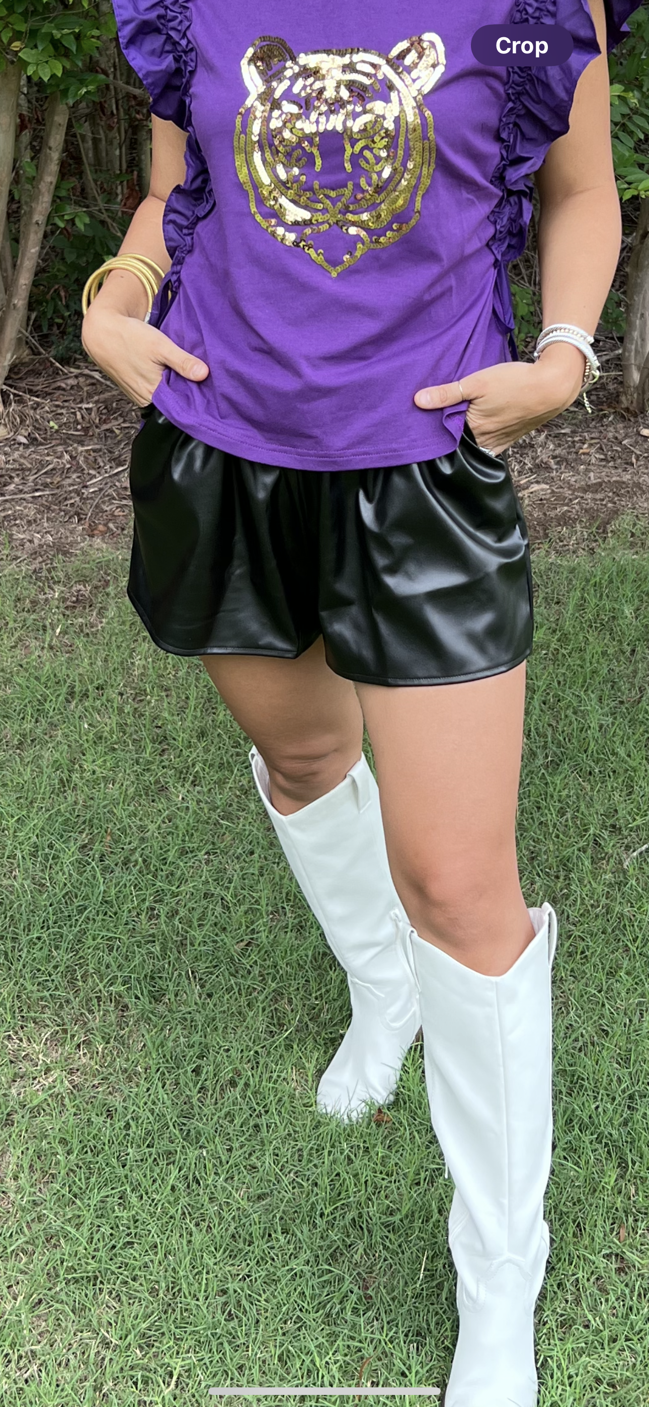 Faux Leather Shorts